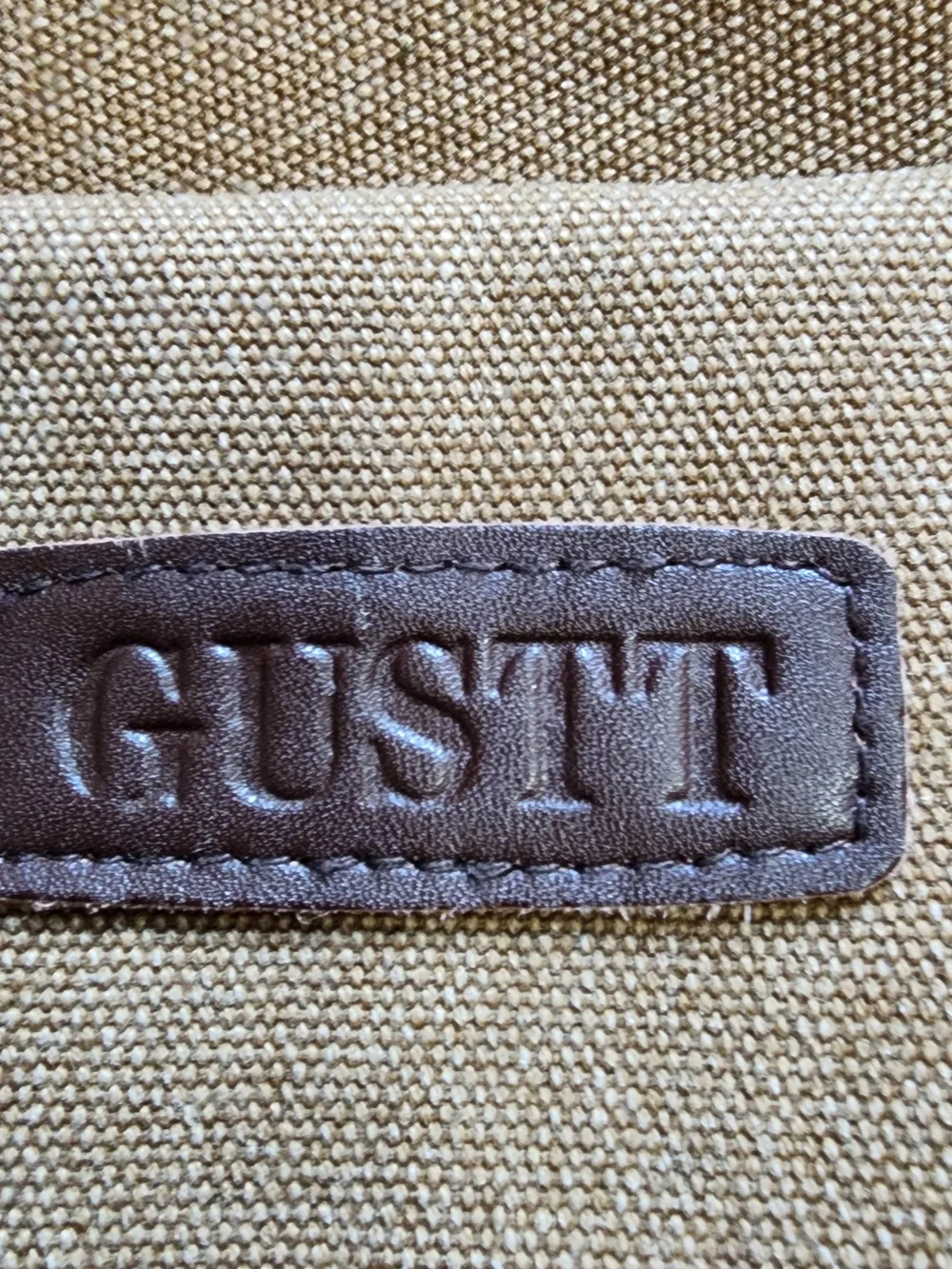 Gustin Brown Canvas Crossbody Bag for Men